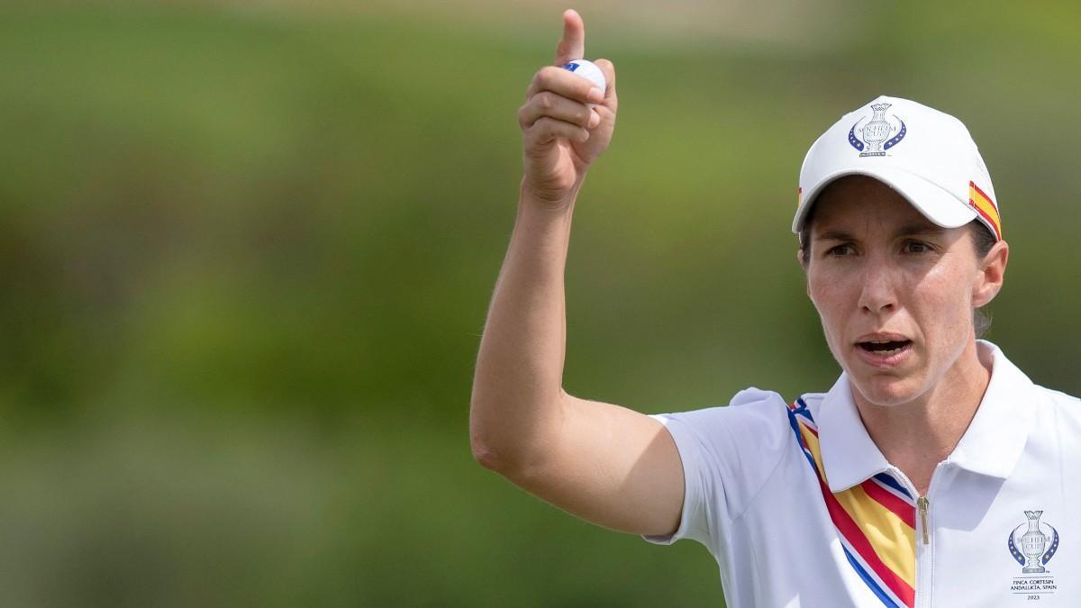 Carlota Ciganda, durante la Copa Solheim 2023
