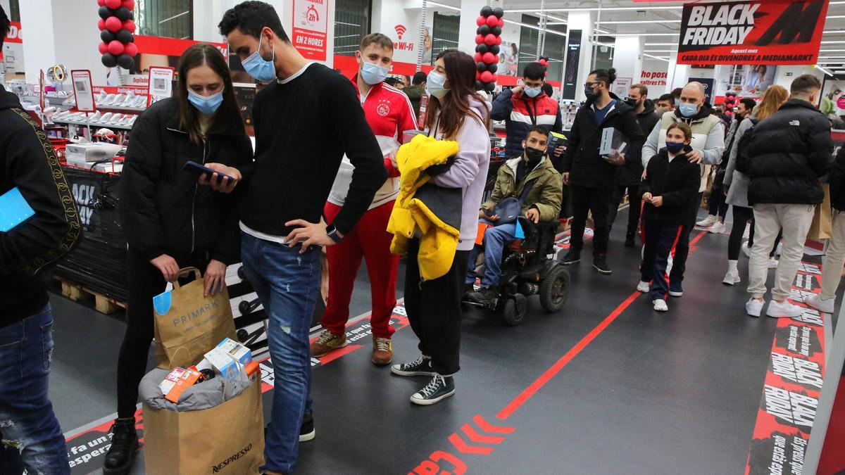 Black Friday en el Mediamarket de la calle Fontanella en Barcelona