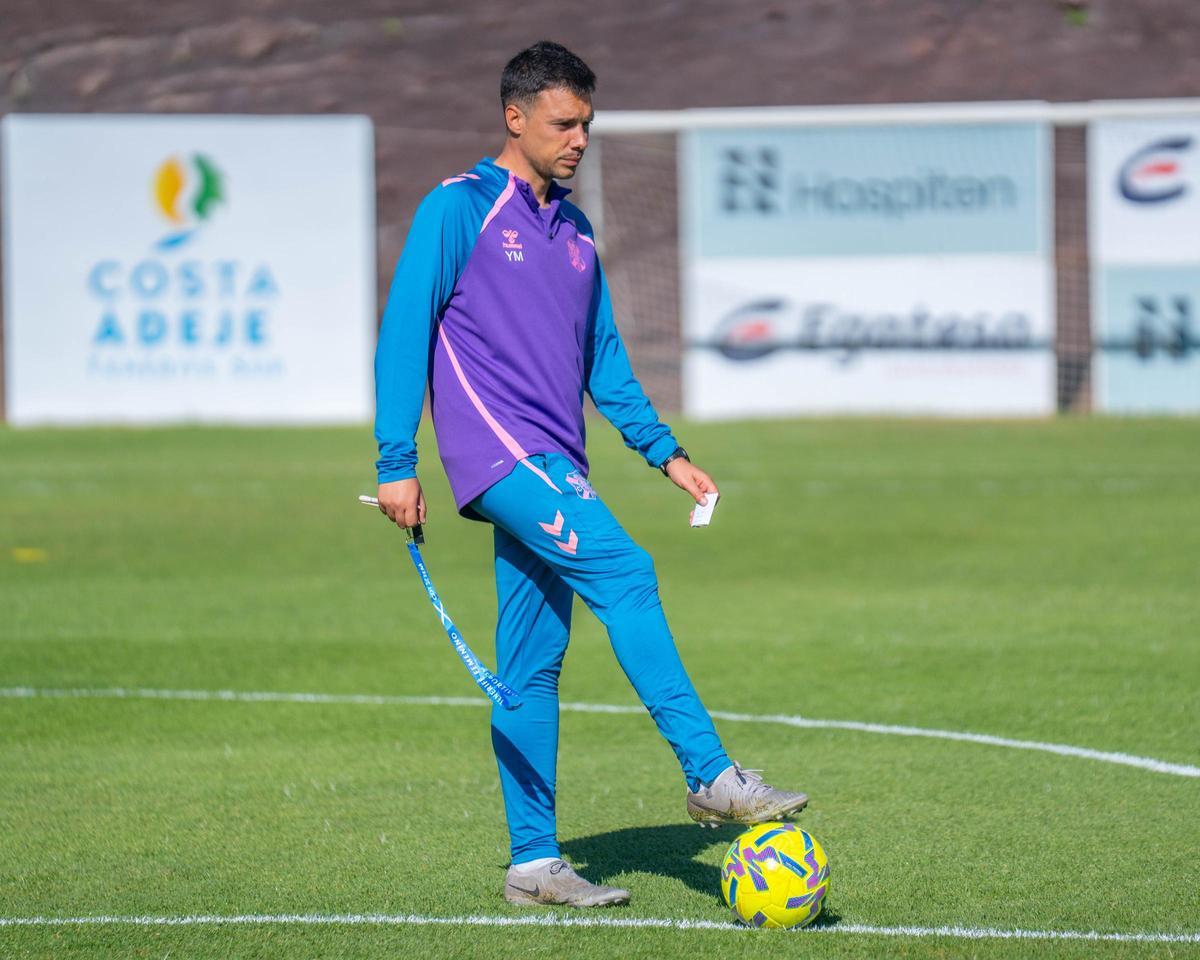Yerai Martín, en un entrenamiento en El Mundialito.