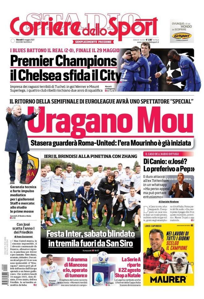 La portada de Corriere dello Sport