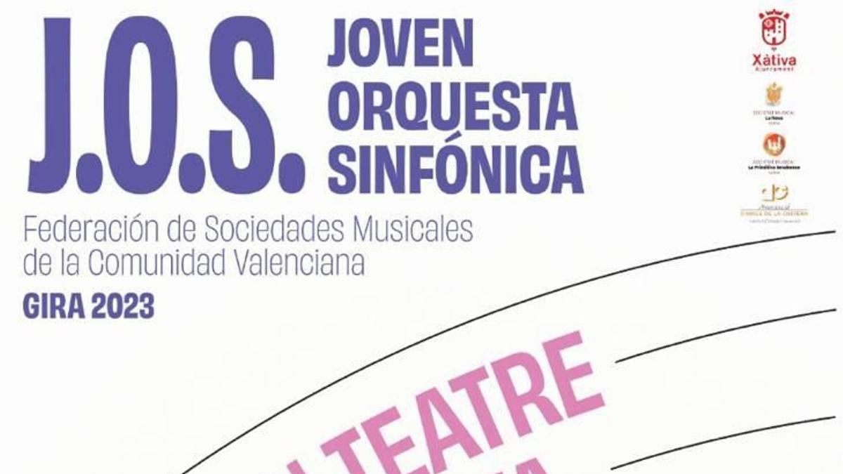 Cartell de la actuación de la JOS en Xàtiva