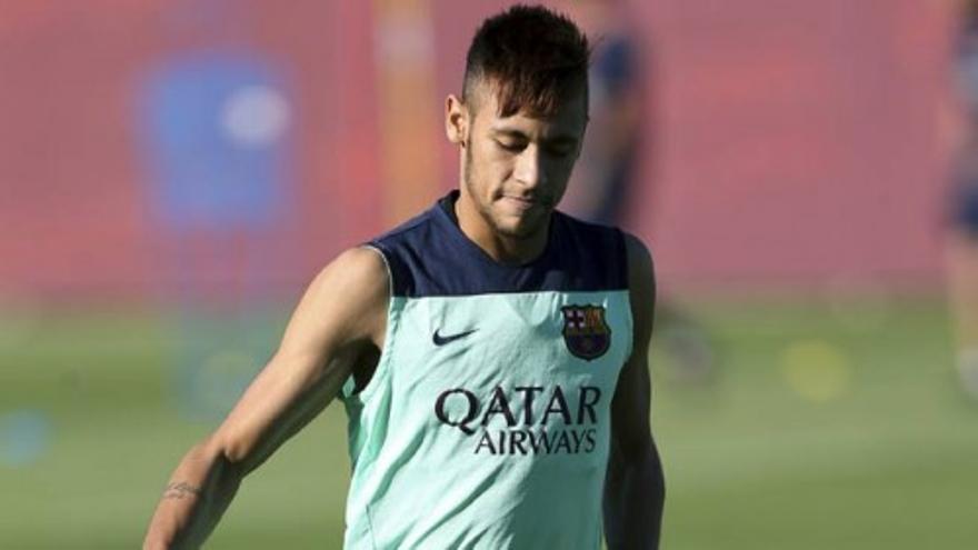 Primer entrenamiento de Neymar con el Barça