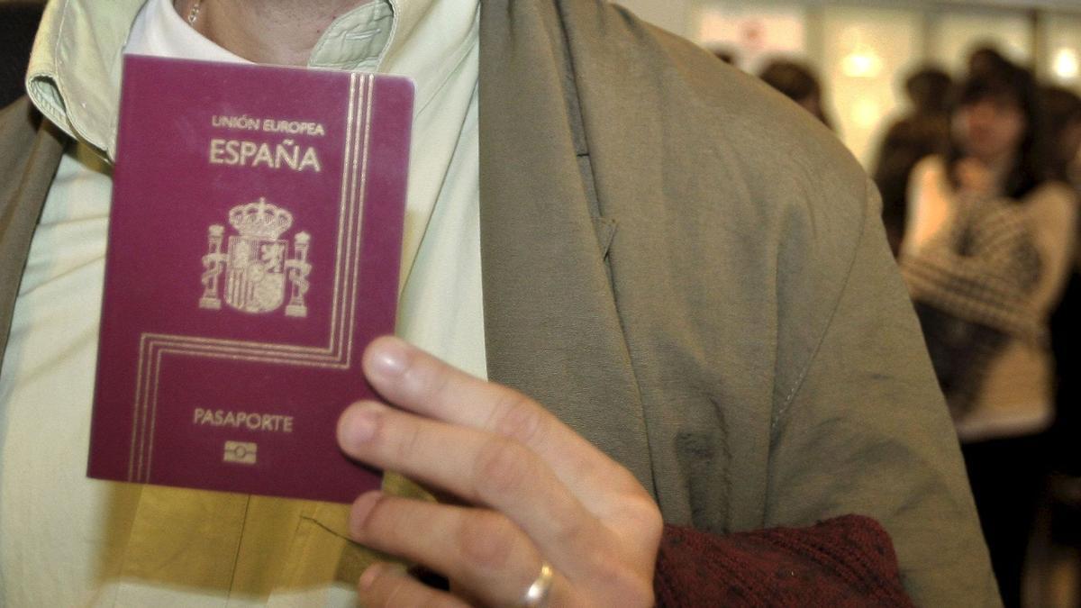 Imagen de un pasaporte español