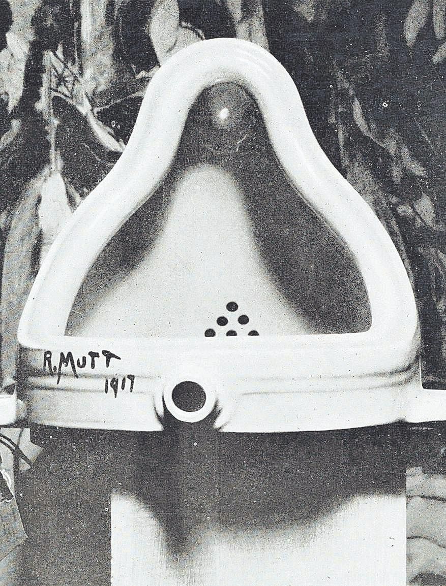 ‘La fuente’, su obra, que erróneamente fue atribuida a Marcel Duchamp.