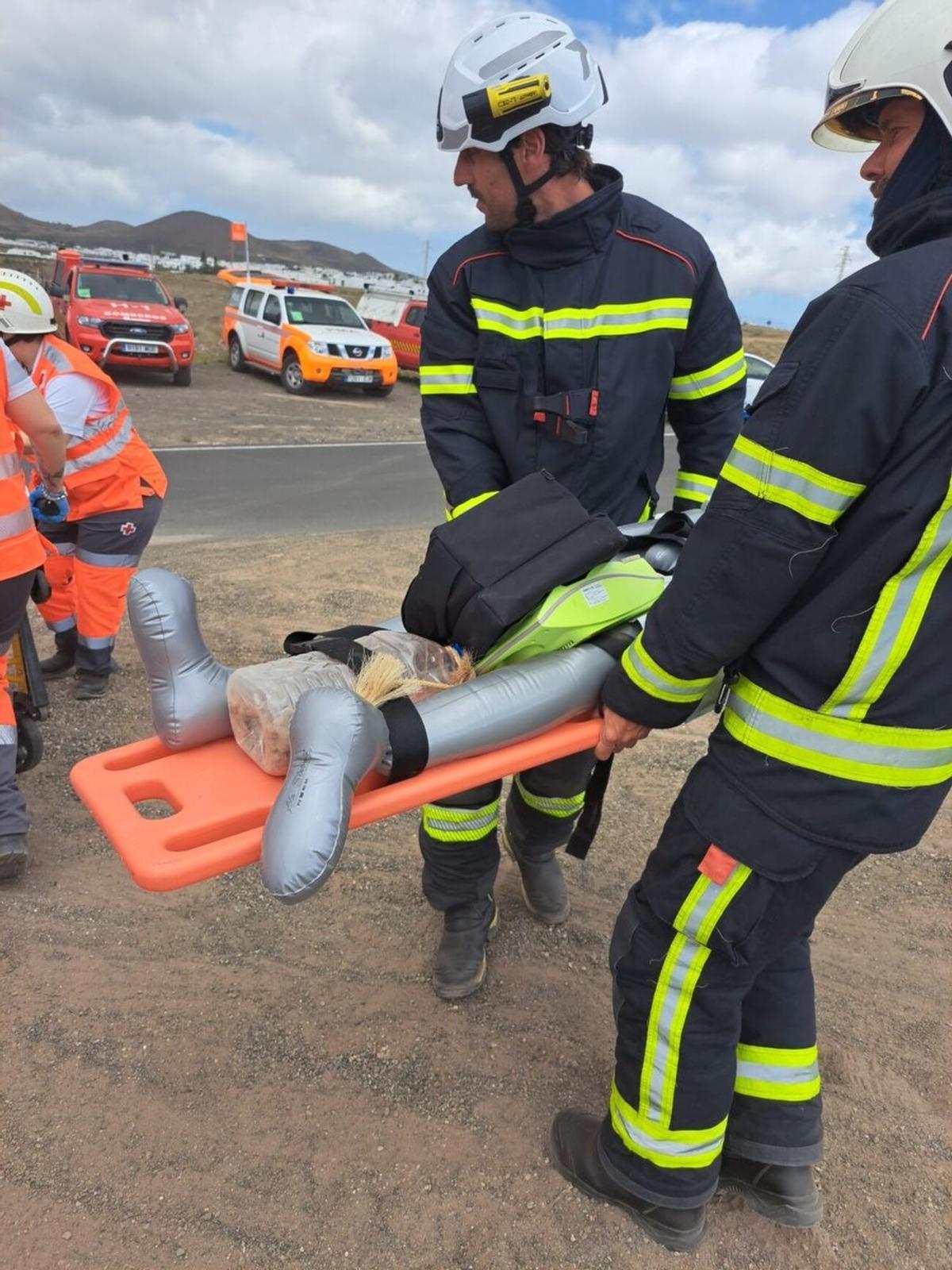 Simulacro de accidente aéreo cerca del Aeropuerto César Manrique-Lanzarote