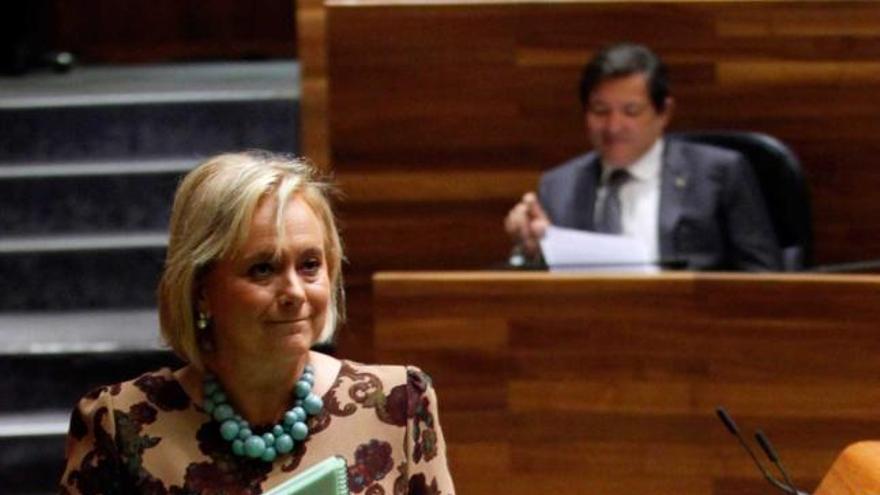 Mercedes Fernández, tras su intervención en el debate. | nacho orejas
