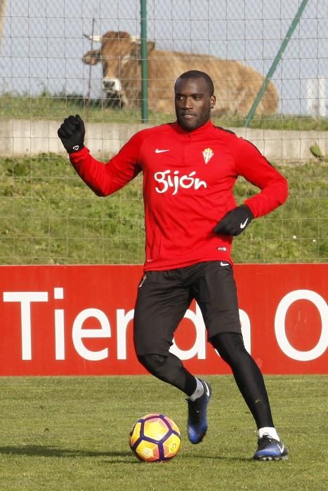 Entrenamiento del Sporting en el segundo día del año