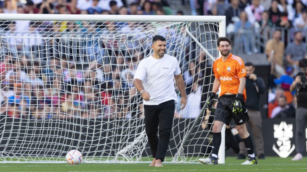 El 'Kun' Agüero marcó de penalti en la previa de la Final Four de la Kings League