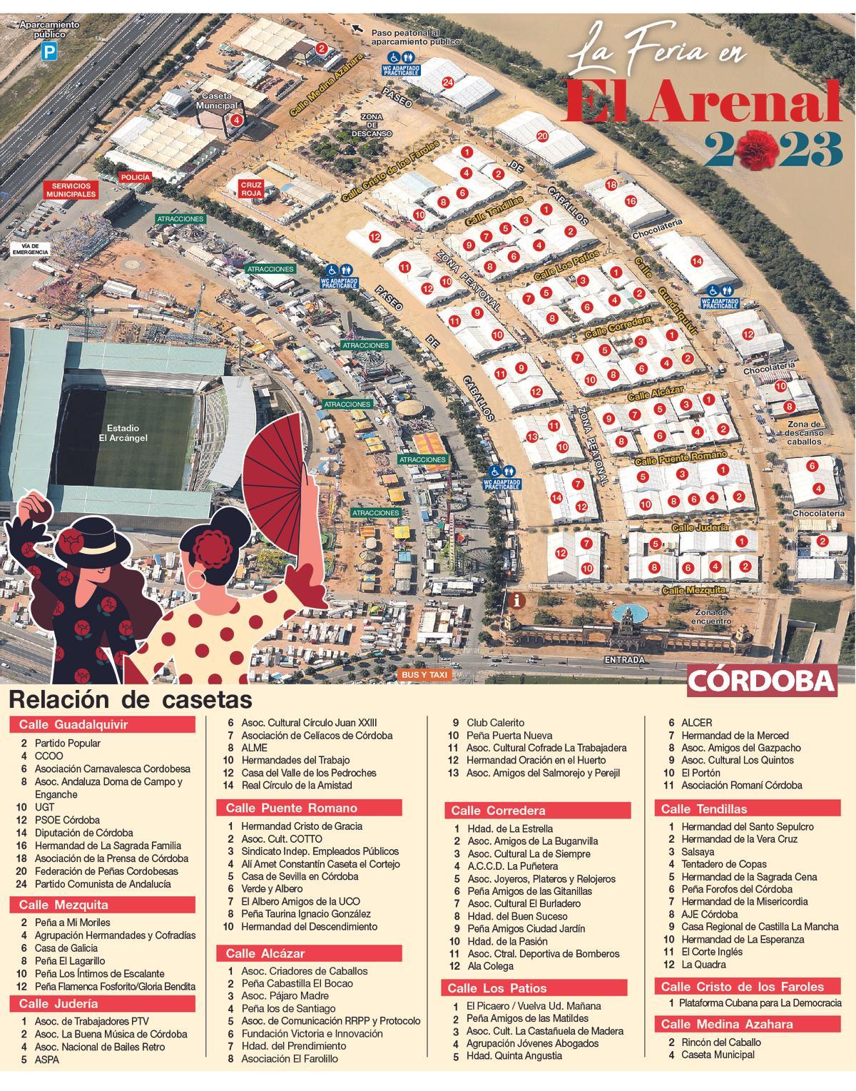 Plano de la Feria de Córdoba 2023.