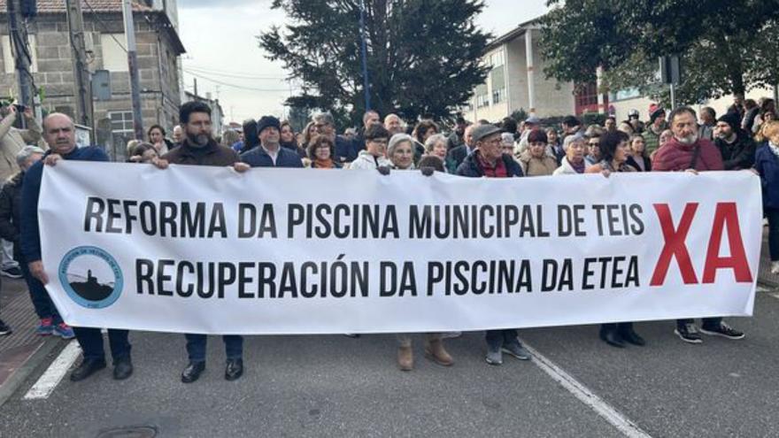 Manifestación en Teis.