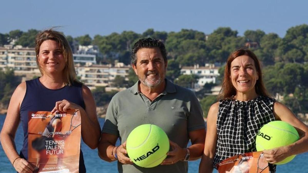 La teniente de Alcalde de Turismo de Calvià, Elisa Monserrat, el alcalde de Calvià, José Antonio Amengual, y la directora de e|motion Sports España, Pilar Carbonell