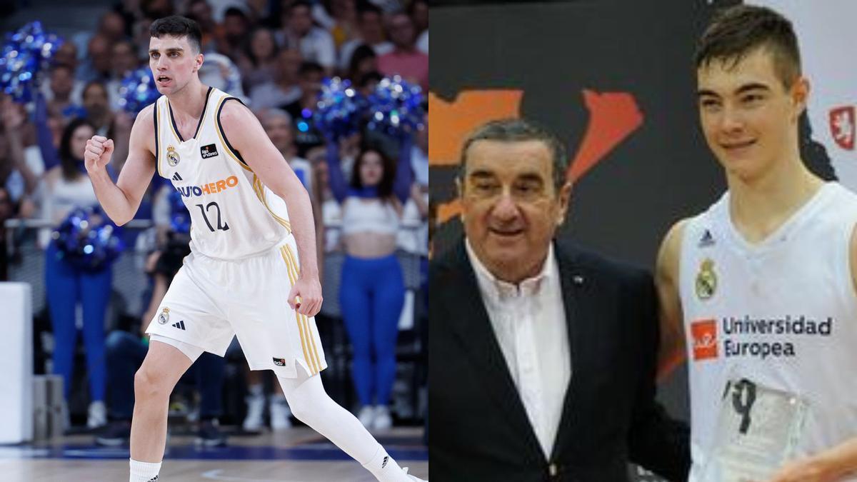 Alocén y Samar durante sus respectivas etapas en el Real Madrid.