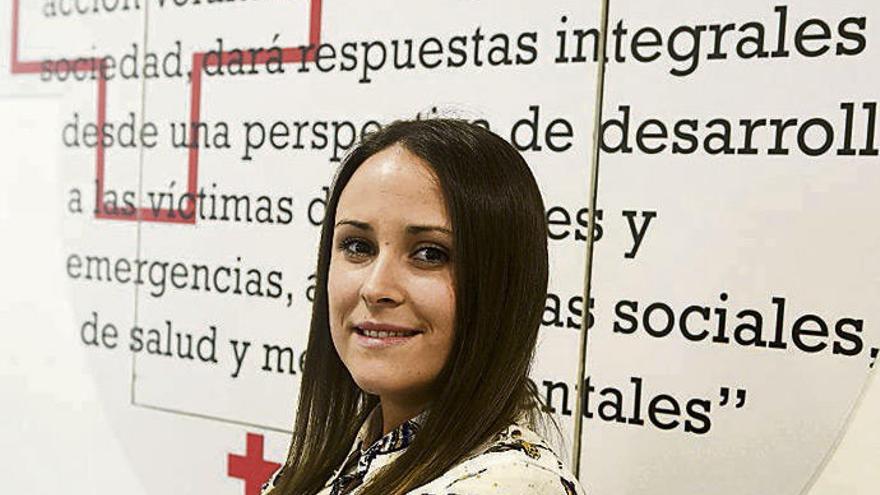 Paula Prego en la sede de Cruz Roja.