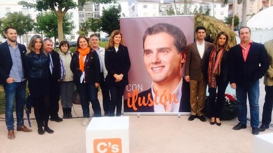 El acto de Ciudadanos este lunes en Estepona.