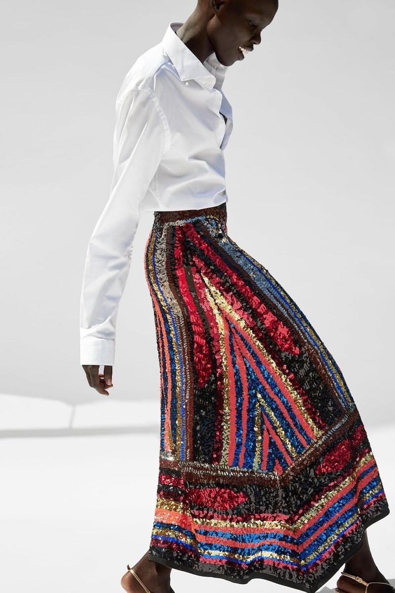 Falda de lentejuelas de Zara