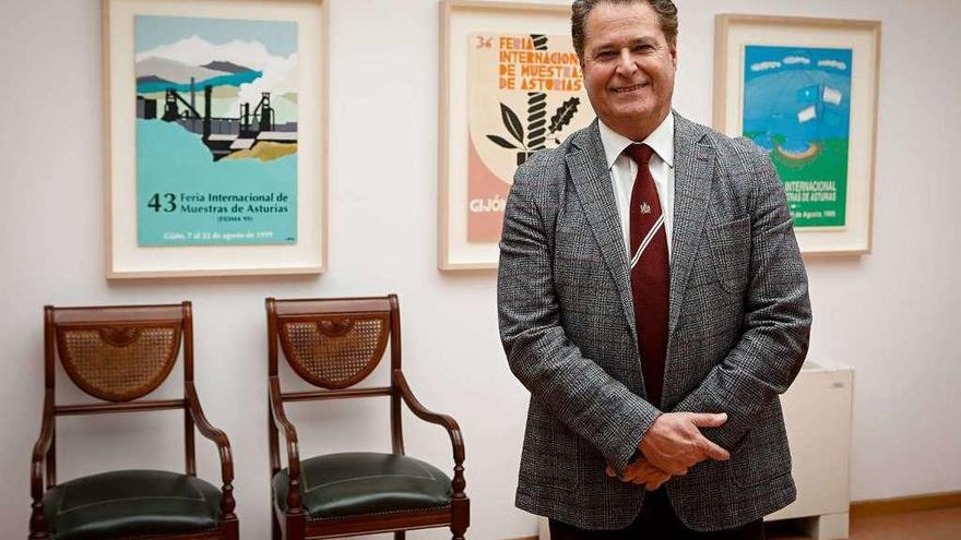 Félix Baragaño, en las oficinas de la Cámara de Comercio de Gijón, Langreo y Carreño.