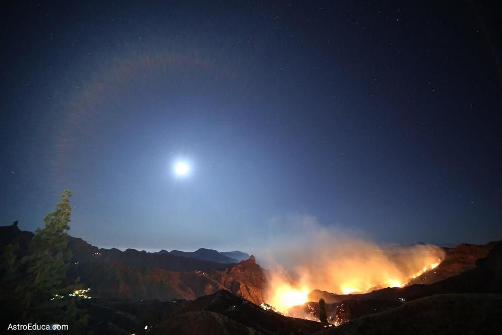 Segundo día del incendio en la Cumbre de Gran Cana