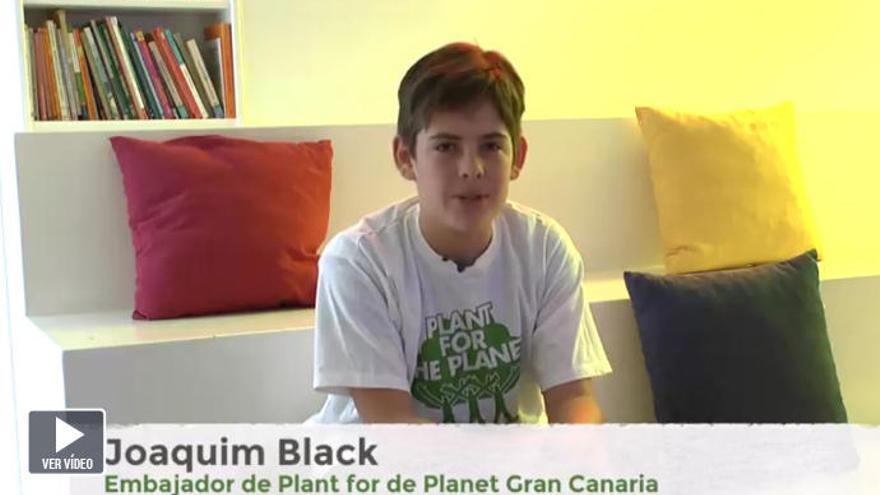 Joaquim Black, embajador de Plant for the Planet en Gran Canaria