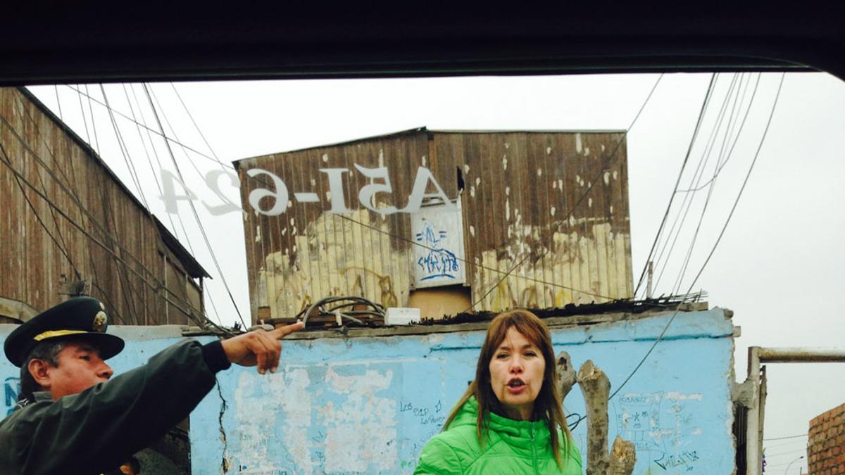 Mabel Lozano, durante el rodaje