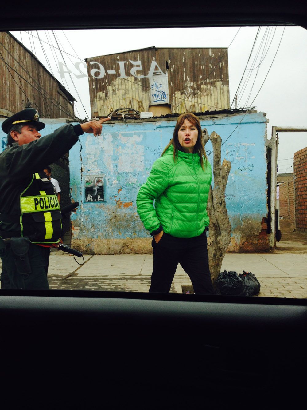 Mabel Lozano, durante el rodaje