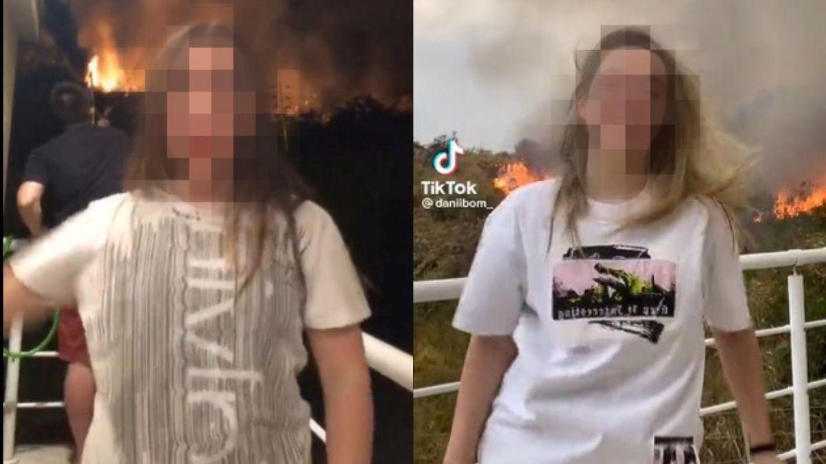 Indignació pel vídeo viral d’una jove ballant a TikTok davant d’un incendi Indignació pel vídeo viral d’una jove ballant a TikTok davant d’un incendi