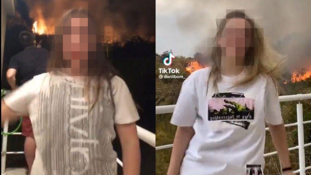 Indignació pel vídeo viral d’una jove ballant a TikTok davant d’un incendi