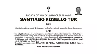 Esquela Santiago Roselló Tur