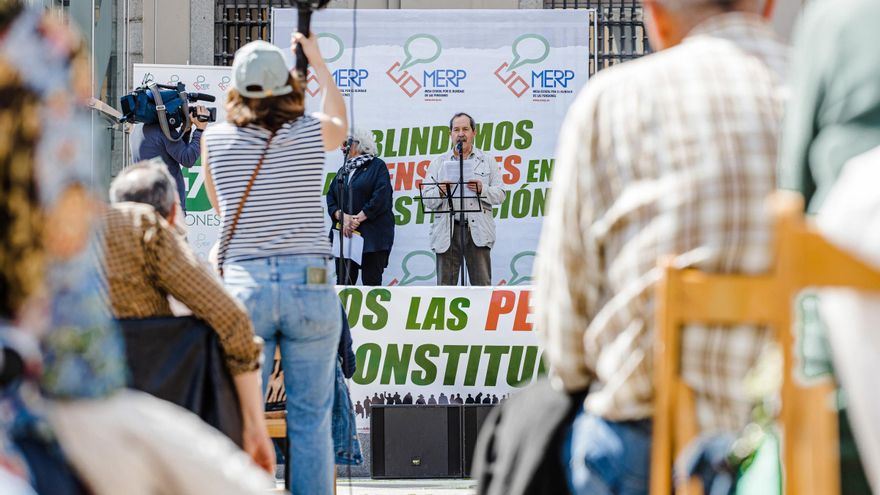 Concentración en Madrid para que las pensiones queden blindadas por Constitución