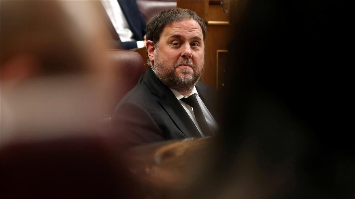 Oriol Junqueras, en la sesión de apertura del Congreso del pasado 21 de mayo, en Madrid.