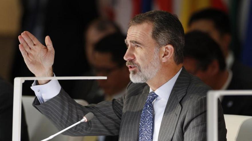 El Rey Felipe VI, durante la inauguración del foro ASEM.