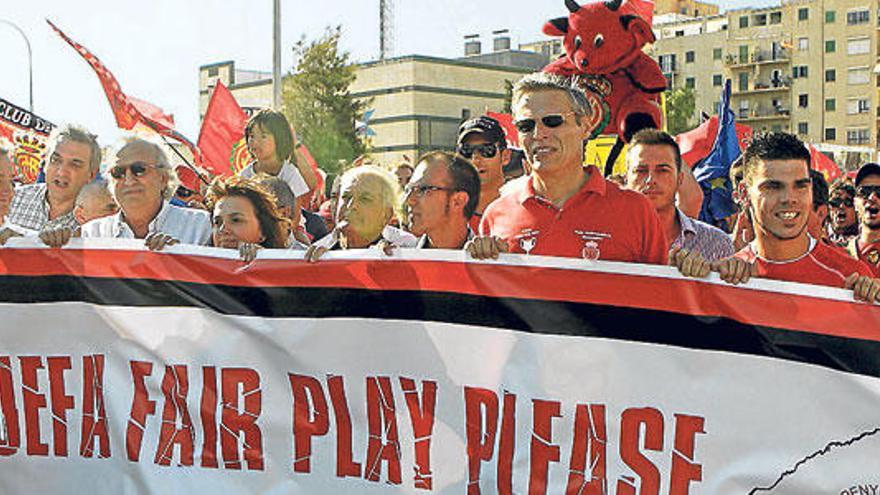 Imagen de la manifestación contra el veto europeo en 2010.