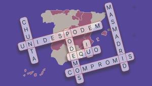 Multimedia destacado Mapa de las izquierdas sopa de letras
