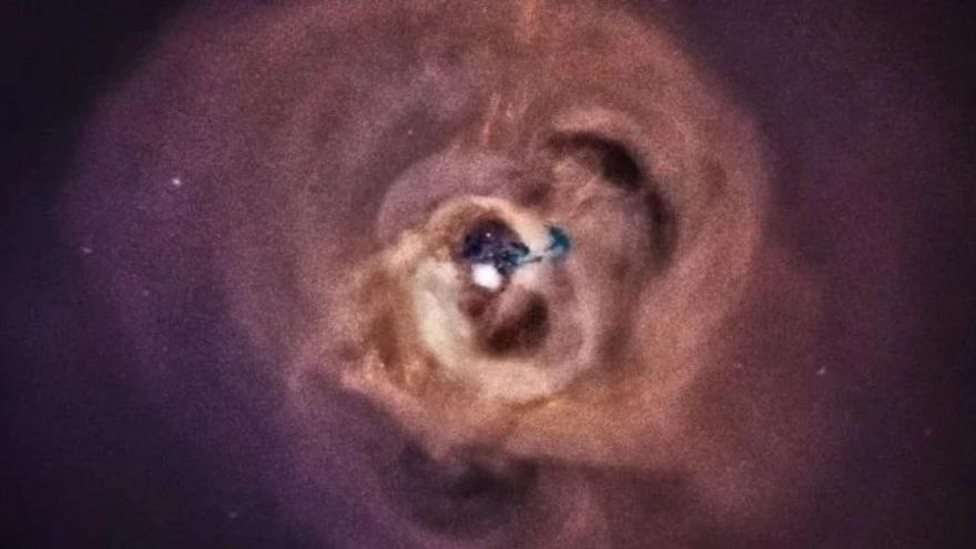 Imagen del cúmulo de Perseo, donde se encuentra el agujero negro supermasivo que emite los sonidos detectados.