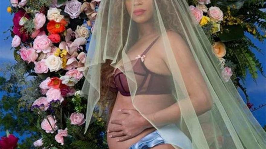 La fotografía con la que Beyoncé anunció su embarazo.