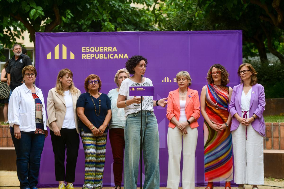 La secretaria general de ERC, Marta Rovira, en la asamblea de mujeres del partido.