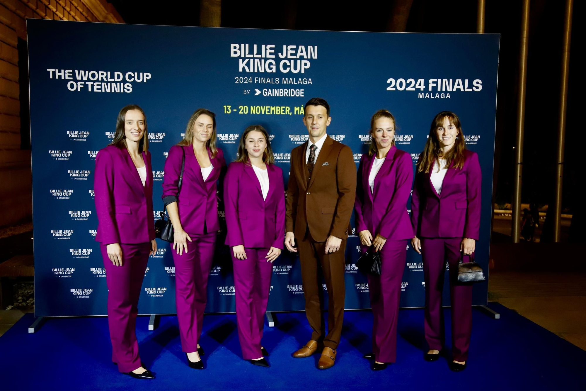 Alfombra roja Billie Jean King Cup en el Palacio Martín Carpena.