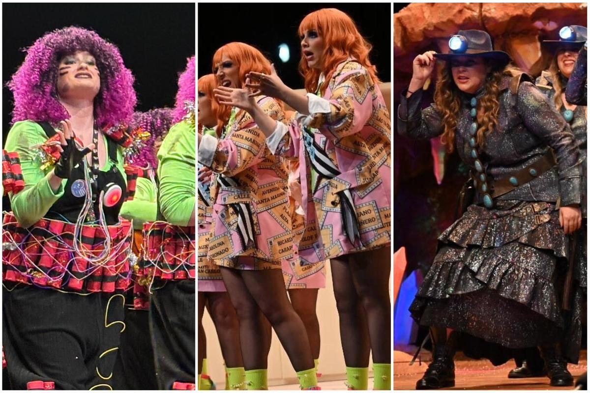 Murguer Queen, Las Chimixurris y La Castafiore, murgas femeninas en activo en el Comba 2026.