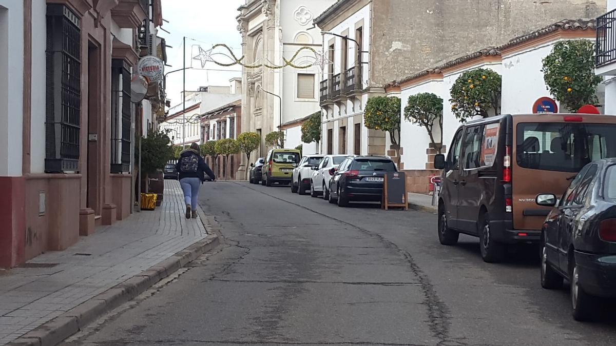 Calle Santa Rafaela María de Pedro Abad, este martes.