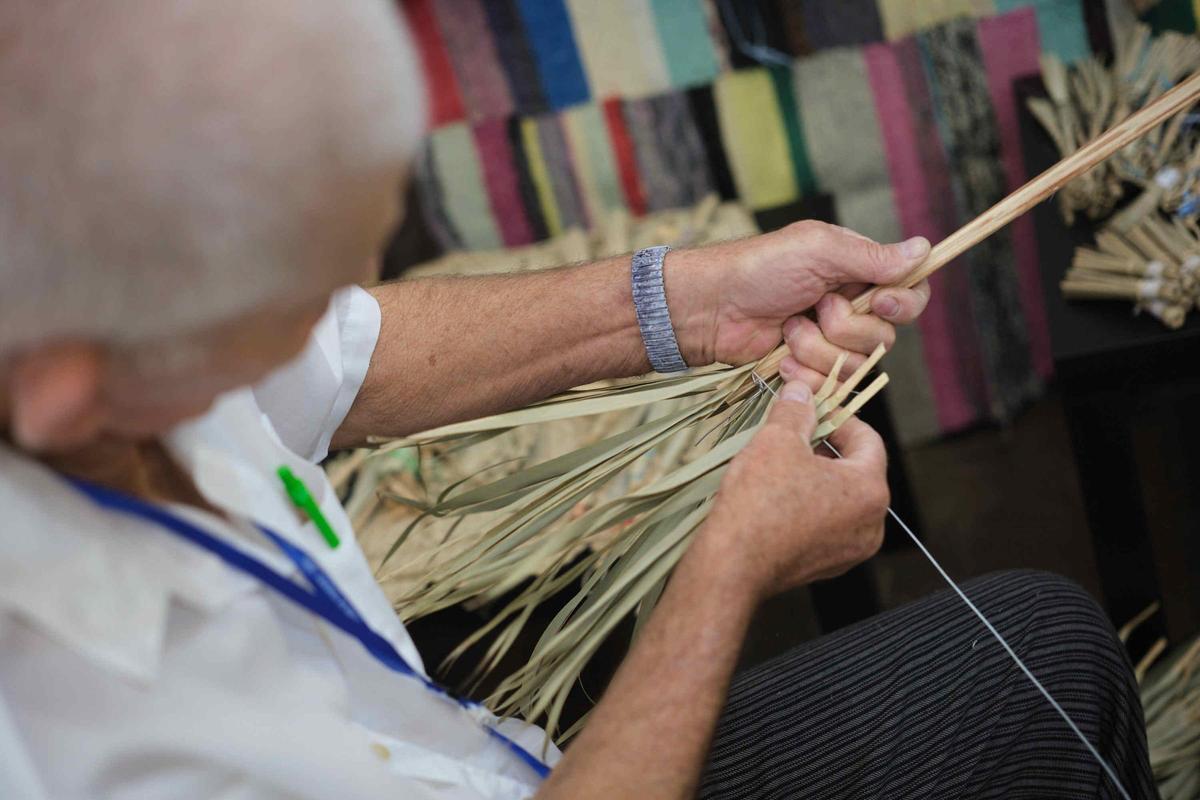 Un artesano, en un edición anterior de la feria.