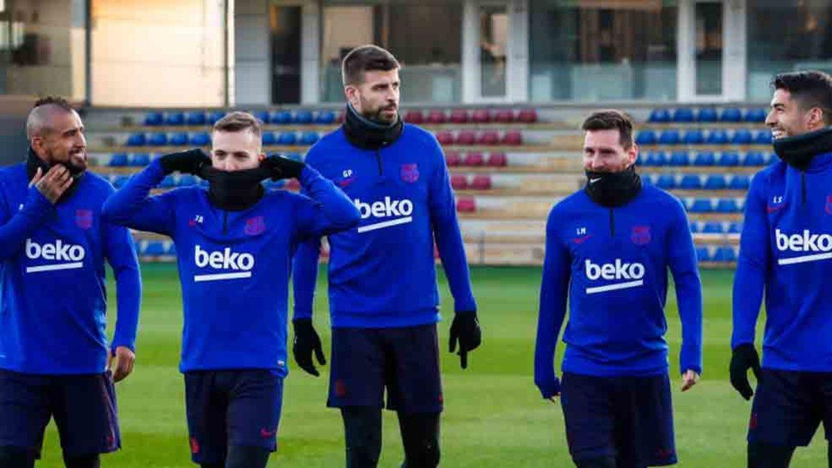 Messi, Luis Suárez y Arturo Vidal han participado en el entrenamiento