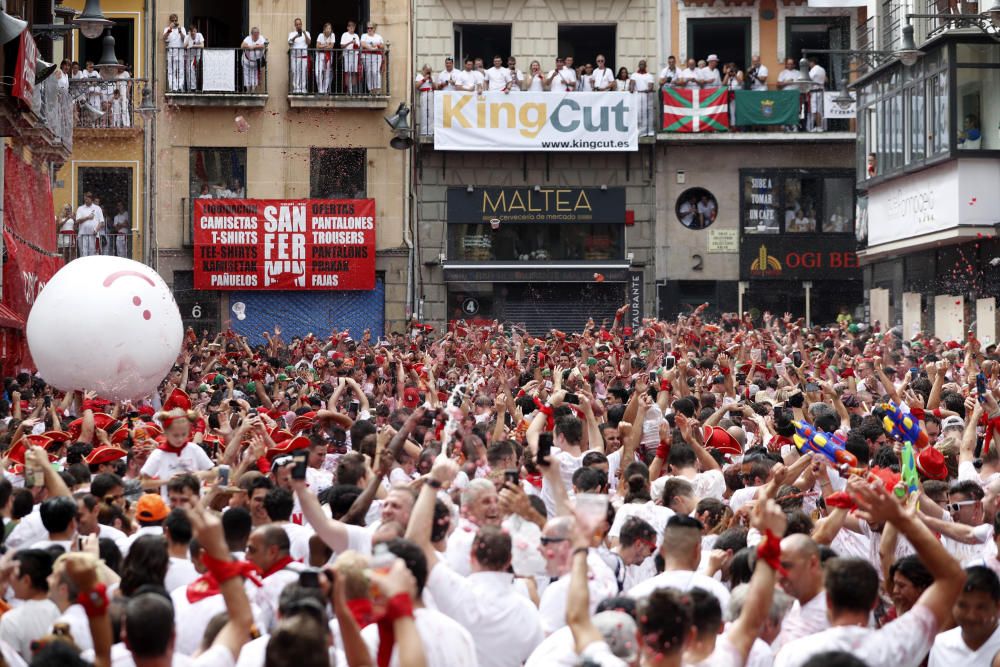 Chupinazo de las Fiestas de San Fermín.