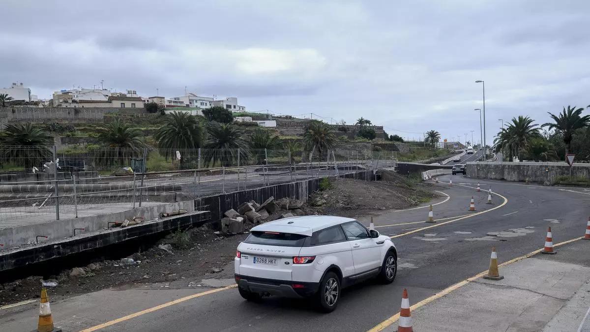 Imagen de archivo de las obras en la GC-20 en Arucas.