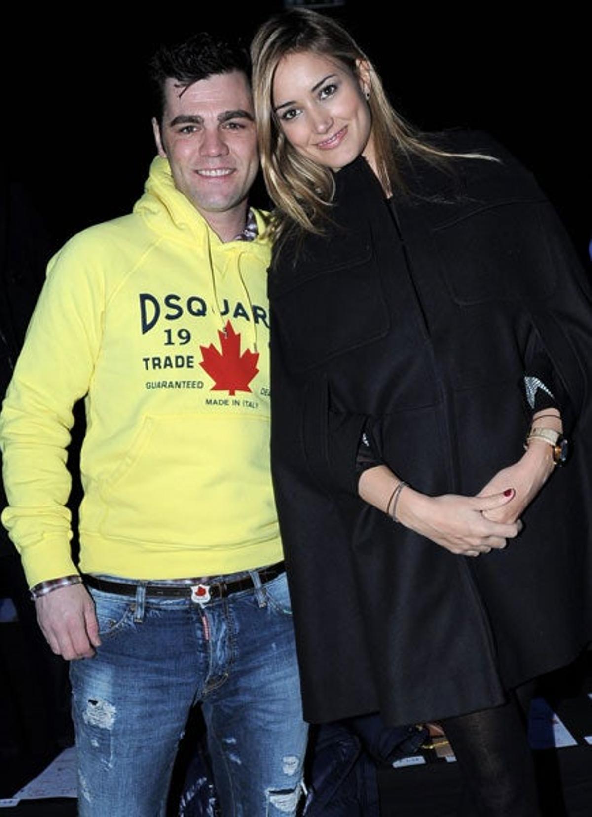 Fonsi Nieto y Alba Carrillo no quisieron perderse el desfile de Dsquared2 en la Semana de la Moda de Milán.