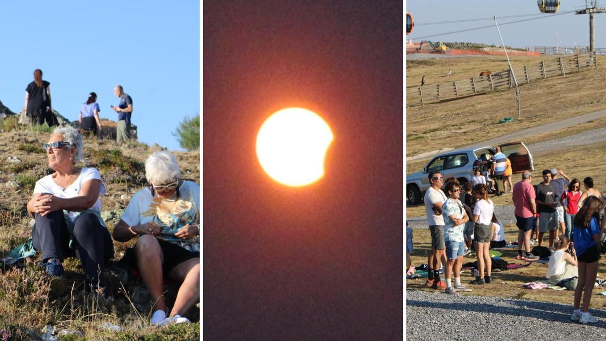 Expectación en Pajares ante el eclipse.