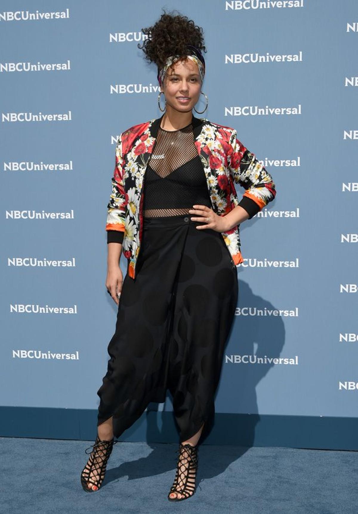 Alicia Keys en la presentación de la nueva programación de la NBC