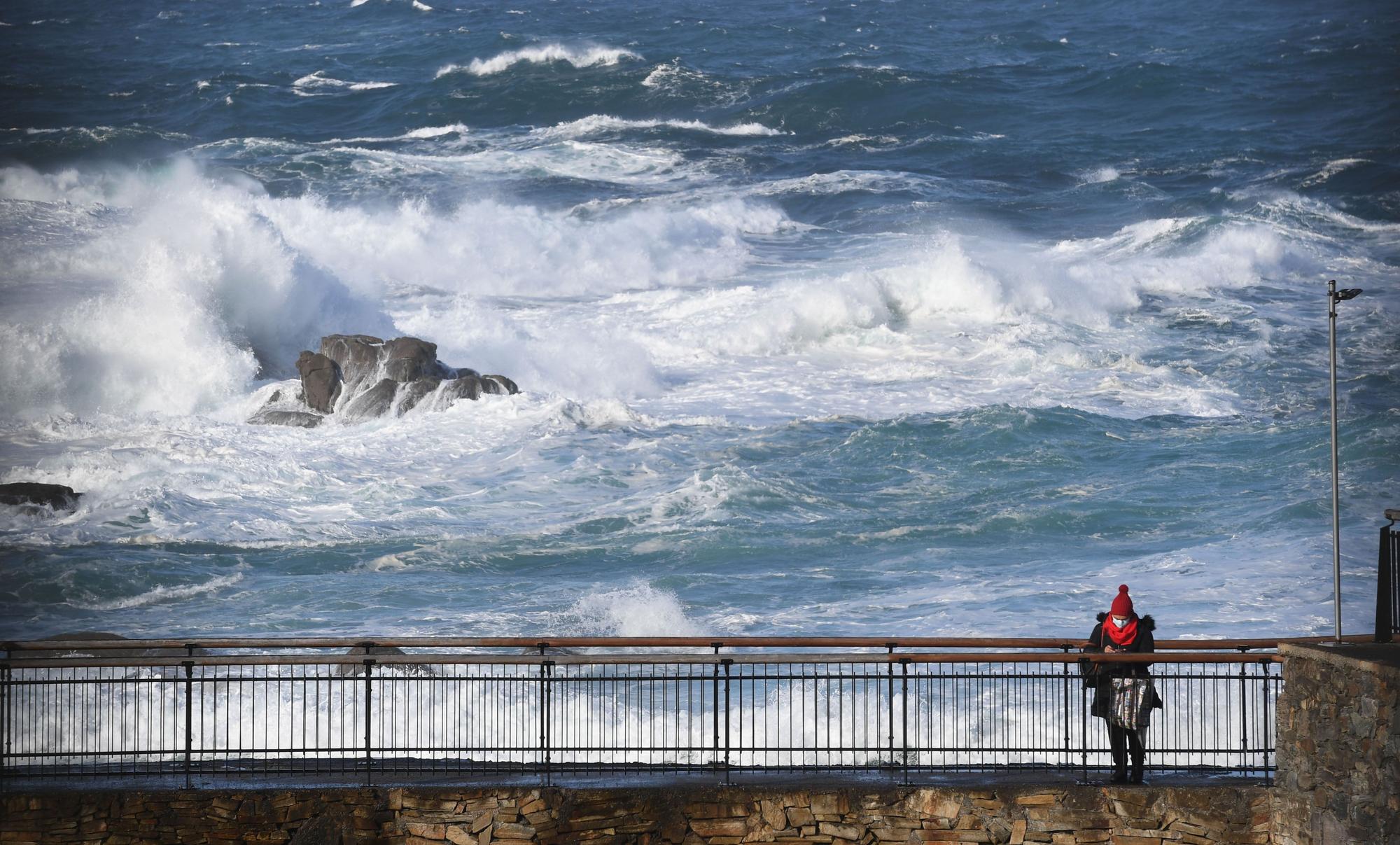 Sábado de temporal y de bajadas de temperaturas en A Coruña