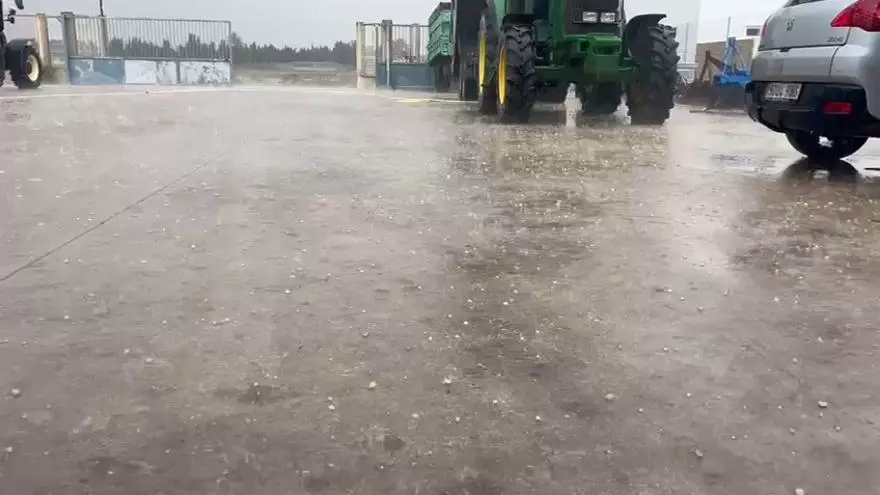 Las tormentas acompañadas de granizo afectan a Sueca