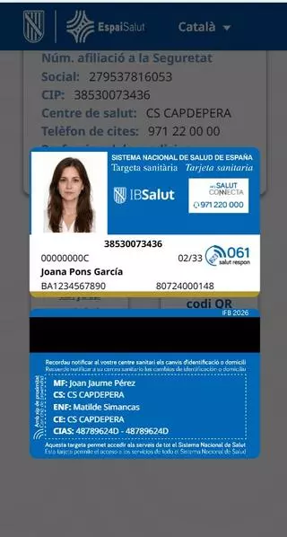 El Ib-Salut lanza EspaiSalut: una nueva ‘app’ para llevar la tarjeta sanitaria en el móvil, pedir cita o consultar informes médicos