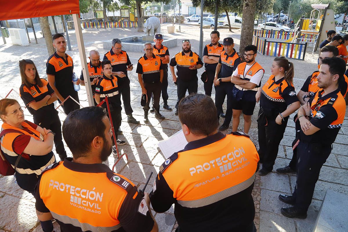 Simulacro de incendio en Trassierra