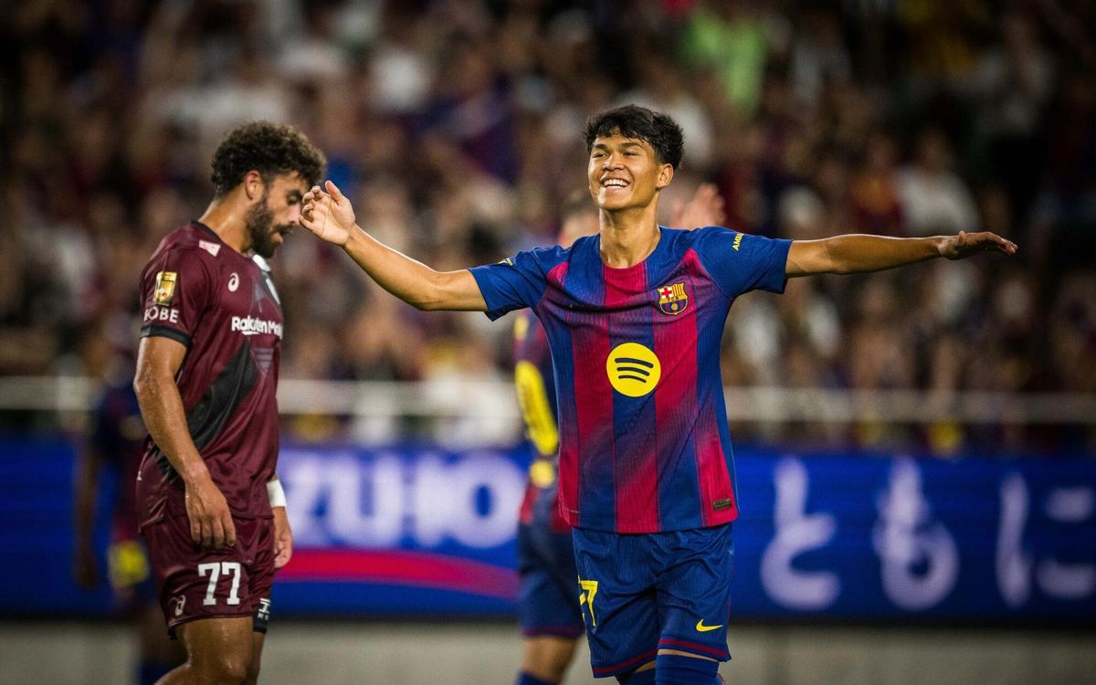 Dro celebra su gol contra el Vissel Kobe